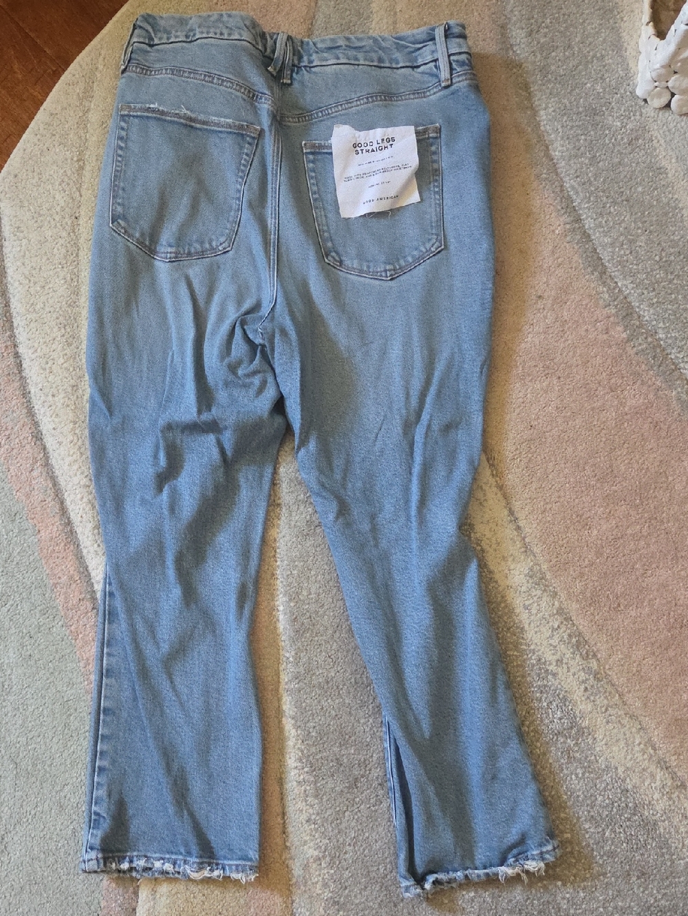 Good American Light Blue Straight-Leg Jeans